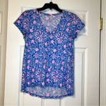 Lilly Pulitzer  Etta V-neck Blue Peri Takin it Easy top size XS Photo 11