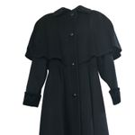 Vintage Forstmann Black Merino Wool Cape Collar Embroidered Velvet Princess Coat Size undefined Photo 5