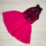 Red velvet weissman sleeveless dance costume tutu small adult skirt leotard Photo 2