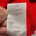 Urban Outfitters Red Ribbed Knit Chunky Turtleneck Sweater Bubble Sleeves Small Photo 3