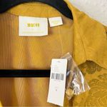Anthropologie  Maeve Lydia Gold Floral Burnout Wrap Blouse NEW Size Medium Photo 4