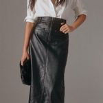 Anthropologie NWOT Pilcro Faux Leather Moto Midi Skirt Photo 0