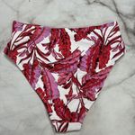 Jessica Simpson  Paradiso Palm High-Waist O-Ring Bottoms Belt Small Pink Red New Photo 4