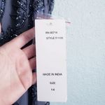 Pisaro Nights Smoke Gray Beaded Mesh Dress Size 14 Photo 6