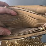 Tory Burch Tan Gold Wallet Crossbody Bag with Logo 8x2x5 pebbled leather Photo 11