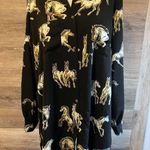 She & Sky Equestrian Horse Shirt country Women Sz large Black Button Down  Photo 6