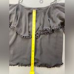 MISA Los Angeles Black Top W/ Ruffle and Pom Poms size Medium Photo 5