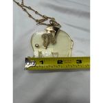 Vintage 30” Parklane Lucite Golden Elephant Pendant Necklace Gold Photo 5