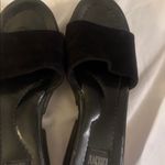 DKNY  Women's Black Slide Sandals suede size 9 rubber sole platform Photo 7