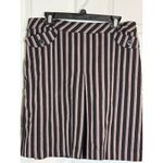 Ann Taylor  Loft Women's Purple/black Striped Pencil Skirt, Pockets, Size 14 Photo 1