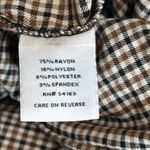 Calvin Klein Black and Brown Checkered Dress Pants Slim Fit Size 12 W 16” I 27” Photo 6