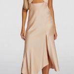 Alice + Olivia Harmony Asymmetric Twist Midi Dress Photo 0