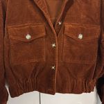 TGLA rust brown corduroy cropped jacket size small Photo 1