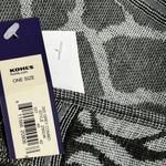 Apt. 9 NWT  black white neck scarf 68 x 27 fringe animal print Metallic Photo 2