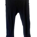 Lululemon  Black‎ Cropped Side Pocket Athletic Leggings Size 4 Photo 0
