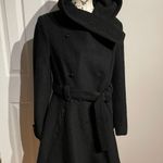 Laundry by Shelli Segal Wool Asymmetric Mock/Turtle belt Fit Flare Pea coat Photo 0