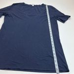 Lululemon  Womens‎ Size 6 Navy blue Short Sleeve Shirt Athletic Athleisure V-Neck Photo 4