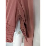 ZARA  Pink Smocked Blouse Women's Medium Mock Neck Open Back Casual Chic Top‎ Photo 4