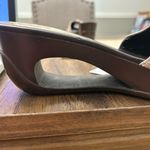 Calvin Klein Yau Taupe Brown Ribbed Fabric Open Toe Wedge Sandals Size 7 Photo 12