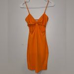 Princess Polly  Bright Orange Bow Top Cutout Mini Dress Photo 2