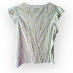 Anthropologie Boden Lemon Embroidered Ruffle Sleeve Top Photo 3