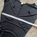 Free People 90s Vintage Black And White Floral Surplice Midi Dress Medium Photo 3