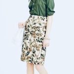 J.Crew : Textured Gold Foil Leaf Pencil Skirt, Size 8, Style C4745 Palm Tropical Photo 1