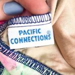 Vintage Floral Swimsuit Neon Retro One Piece Swimwear Pink Size 12 Photo 4