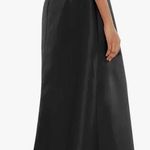 Alfred Sung NEW One-Shoulder high low black Satin Gown Sz 6 Photo 1