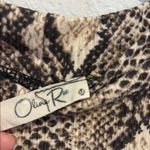 Olivia Rae  Brown snake print Patterned Dress medium mock turtleneck Photo 1
