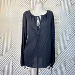 Joseph  Carlotta Georgette Stretch Blouse Black‎ Photo 2