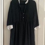 ZARA  Polka Dot Mini Dress Pearl Buttons Photo 3