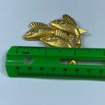 Premier Designs Womens Three Fish Brooch Fins Rhinestone Eyes Textured Details Photo 3