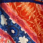 Umgee  Orange Multicolor Bohemian Peasant Bell Sleeves Mini Dress/Tunic Keyhole Photo 8