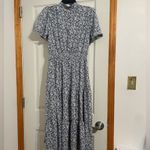 Summer Floral Blue Maxi Dress size Medium Photo 3