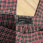 Urban Outfitters Plaid Stretch Crop Kick Flare Pants red black Sz 0 Photo 3