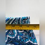 J. McLaughlin  blue geometric paisley pencil skirt Catalina cloth reversible S Photo 4