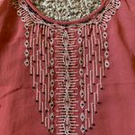 Miss Me Beaded Double Layered Tank XS Rose Photo 1