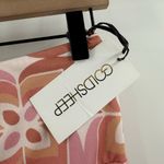 GOLDSHEEP Leggings SZ Medium Tone It Up TIU Collab Retro Print Pink Orange NWT Photo 3