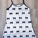 Cream and Black‎ nightgown with bow pattern, size S nightie slip Black Photo 0