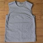 COS Top Women's Size Small Gray Black White Print Blouse Shirt Tunic Office Work Photo 2