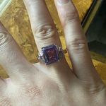 Natural Rose De France Amethyst Sterling Silver Cocktail Ring Size 10 Pink Photo 3