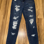 American Eagle  Women's 8 Jeans Blue Curvy Highest Rise Jegging Jeans Distressed Photo 0