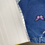 Minga‎ London Butterfly Embroidered High Waist Straight Leg Jeans Y2K 32 US 8 Blue Photo 11