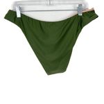 J.Crew NWT  Curved-Waist Cheeky Bikini Bottom Green Size Large L NEW Photo 7