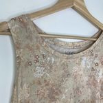 LOGO By Lori Goldstein LOGO Lori Goldstein Cream Floral Print Tunic Tank Top Women's Size Medium M Photo 2