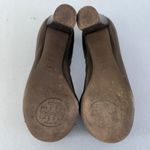 Tory Burch  Abbey 2 Mid Heel Black Leather Cap Toe Block Heel Pumps Photo 6