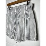 C&C California NEW  Linen Striped Shorts Size 2 Navy White Photo 7
