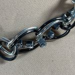 None Braided Choker Necklace Black Silver Rhinestone Chunky Statement Photo 1