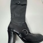 Born concept Born Black Leather Zip Up Boots Size 8.5 Photo 5